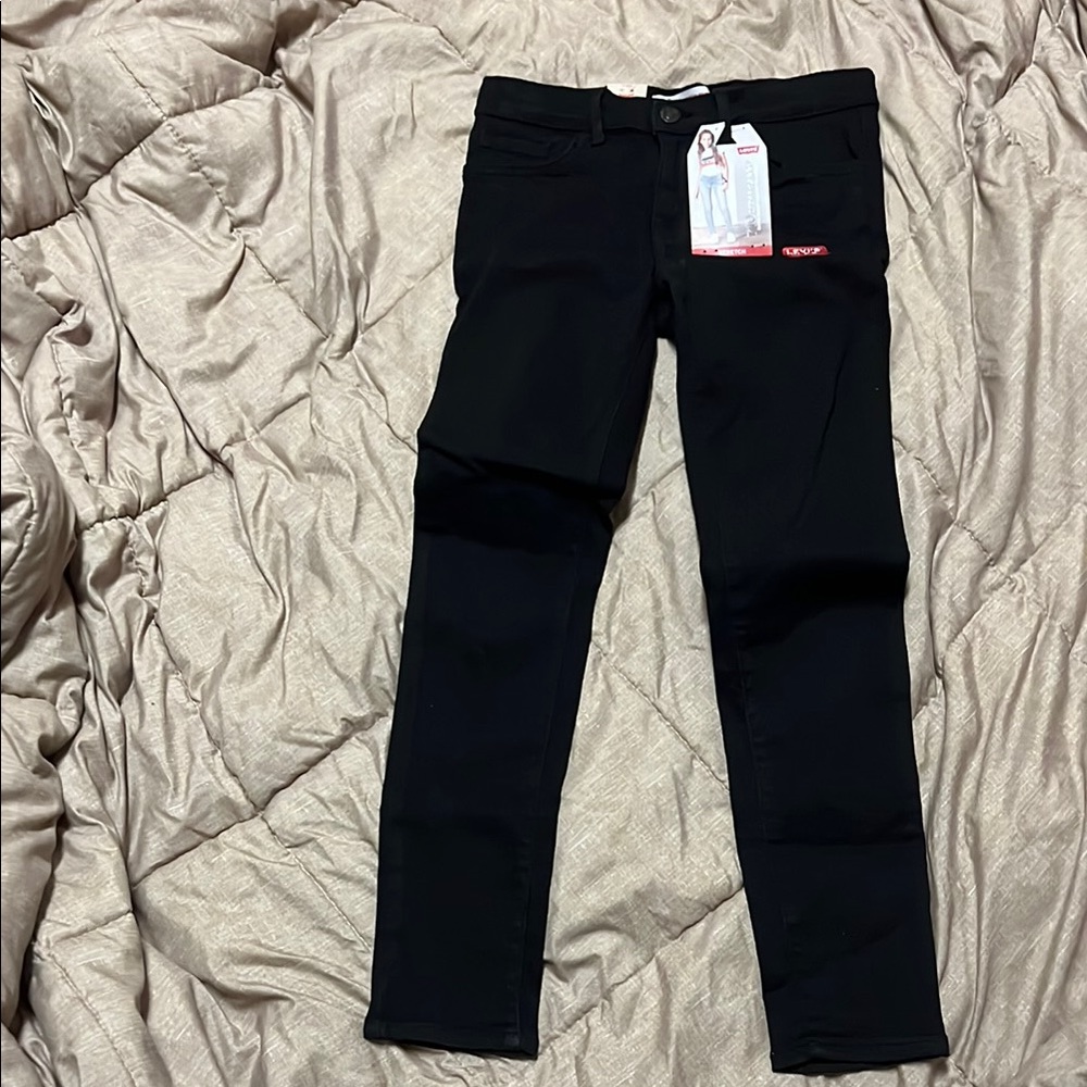 NWT Levi's 710 Black Super Skinny Jeans Girls 10